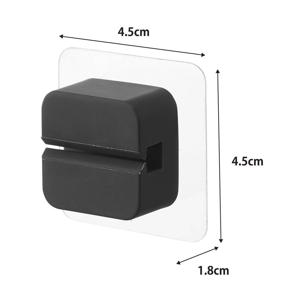 Yamazaki Film Sanitary Set of x x film Tower Toothbrush Razor Towel Outlet Cable 1593 Hooks, Multi-Hook 2, Black, W4.5 D1.8 H4.5cm (including hook),