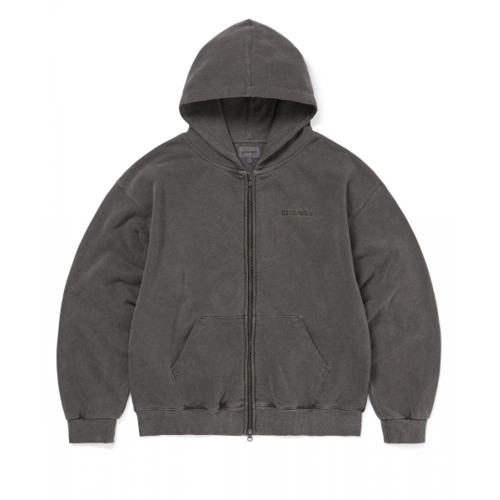 Thisisneverthat Waffle Lined Zip Up Hoodie Charcoal L 11200₽