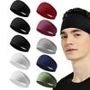 10pcs Elastic Wide Headband Soft Sweat Sweatband Absorbent Sports Hairbands Solid Color Non Slip for Gym Yoga Hair Band