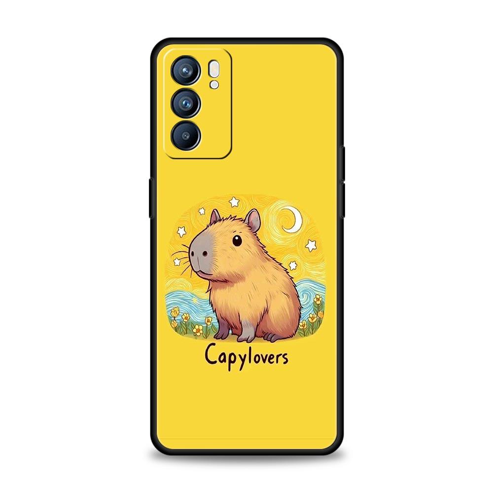 

Anime Capybara Porpoise Phone Case For Oppo Reno13 Reno12 Reno11 F Reno10 Pro A54 5G Find X5 A53 A52 A9 A17 4G A79 A80 A98 Cover Oppo A57