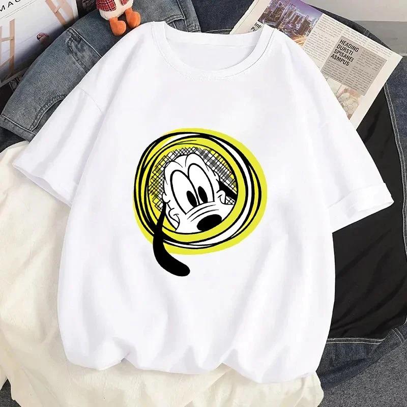 Cute Mouse Graphic Women Tshirt Cartoon Printed Short Sleeve Tee Shirt Funny Duck T Shirts Summer Streetwear Y2k Clothes Tops