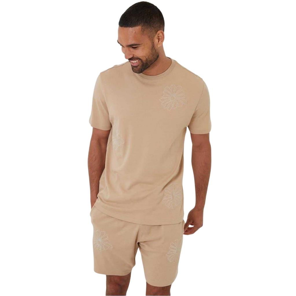 Threadbare Mens Ardsley Fleece Floral Shorts