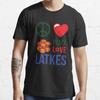 Peace Love Latkes Essential Christmas Gift Made In USA T-Shirt S-3XL
