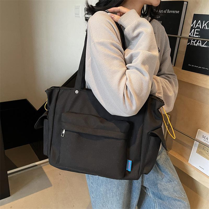 Large Capacity Bag Women's New Fashion Commuter Shoulder Armpit Bag Student Class Portable Tote Bag
