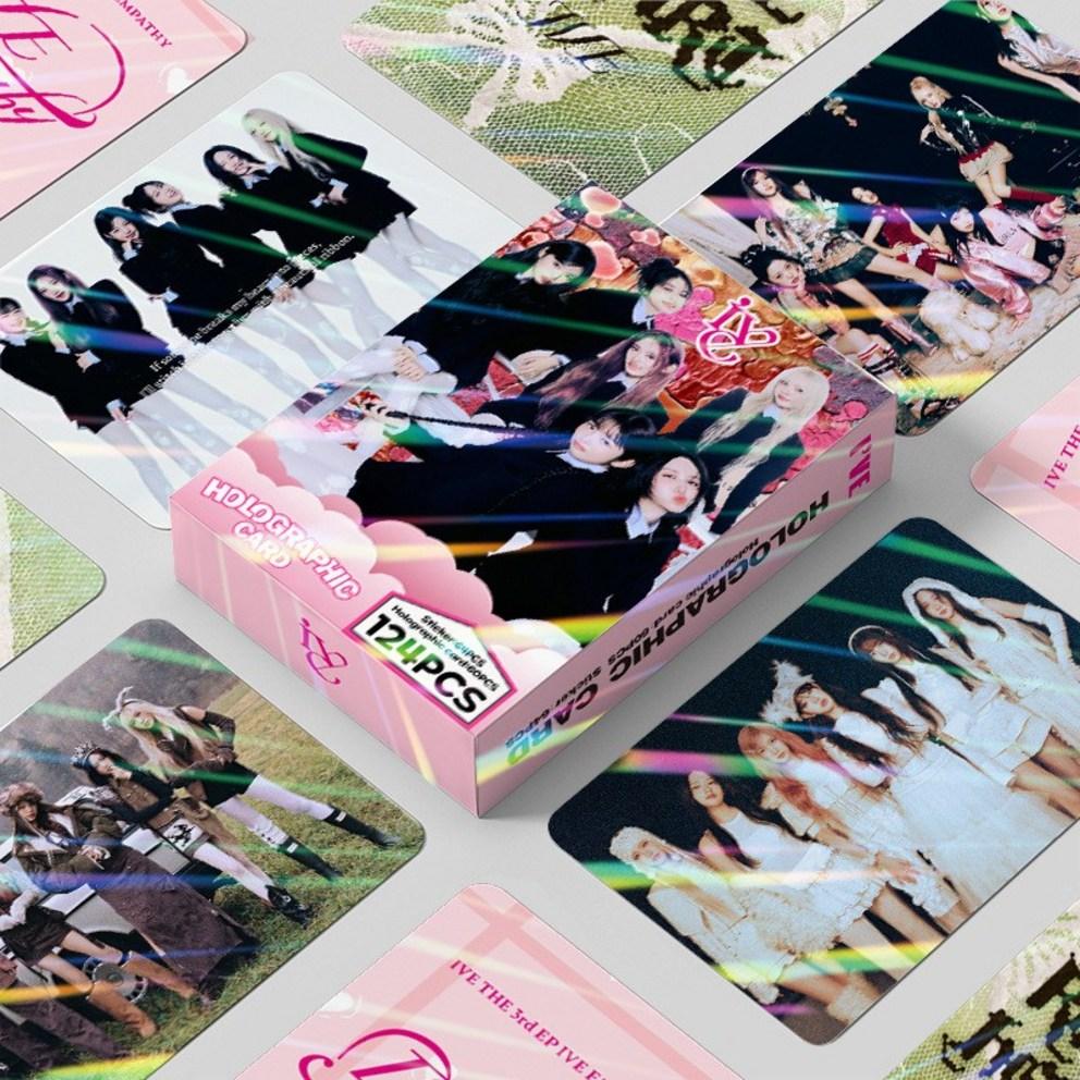 Ive Holographic Photocard Sticker Set of 124 / 60 Photocards + 64 Stickers