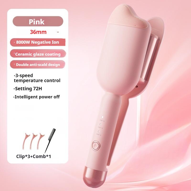 Hair Curling Iron 36mm Deep Wave Hair Curler 4 Temperature Adjustable Fast Heating Crimping Iron Styler Wand for All Hair Style