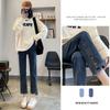 Spring and Autumn Jeans Women Straight High-waisted Thin Nine-tenths Pants Pipe Pants Denim Jeans