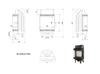 Air Fireplace Insert KRATKI BLANKA LP 8 kW Ø 160 Assembly Kit
