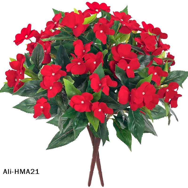 Silk Balsam Artificial Flowers High Quality Wedding Home Room Table Centre Decora Wreath Bridal Bouquets Yard Filler Arrangement
