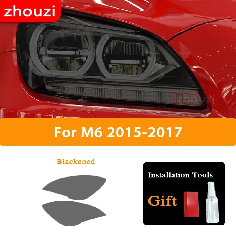 Für BMW 6er F06 F12 F13 M6 GT G32 2 Stück Autoscheinwerfer Tönung Schwarz Schutzfolie Vinyl Transparent TPU Aufkleber Zubehör