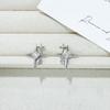925 Tetragonal Star Stud Earrings For Women'S Personality Trendy Niche Design Advanced Temperament Cold Wind Earrings