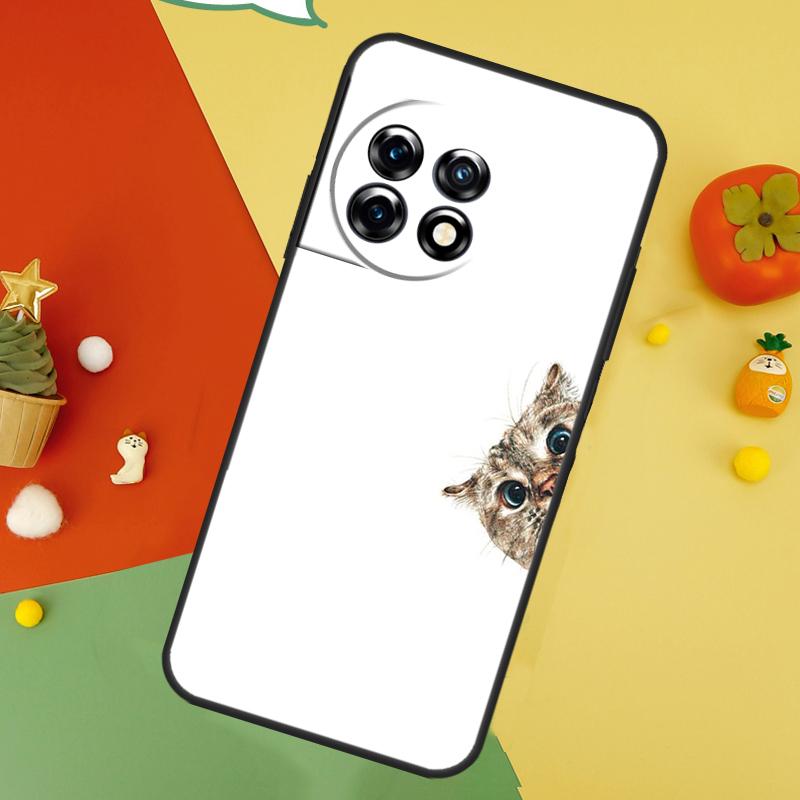 Minimalistisches Katzen Case Für OnePlus 9 10 Pro 11 12 13 15 13T 13R 12R 10T 8T Nord 5 CE 2 3 4 Lite N20 N30 Hülle
