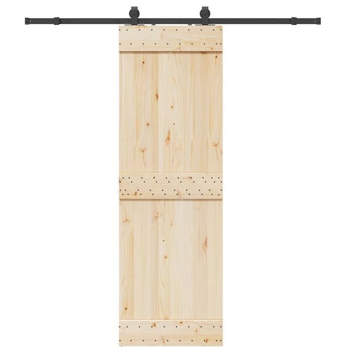 VidaXL Sliding Door Hardware Kit 200 Cm Steel Black, Sliding Door Hardware, Door Roller 4009717