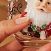Cute Winter Beverage Cup Christmas Stemless Glass Cup, Santa Claus Decorative Drinking Glass, Holiday Party Souvenirs Transparent Water Mug