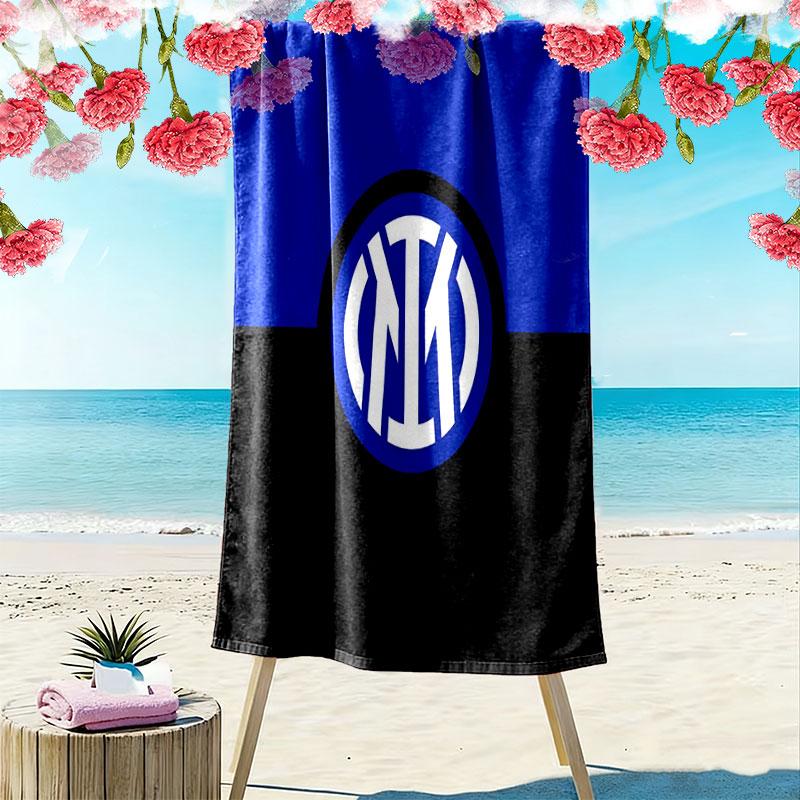 Asciugamano da Spiaggia Stampa Milan Football Club, Asciugamano Grande Morbido Asciugatura Rapida per Spiaggia Campeggio Nuoto