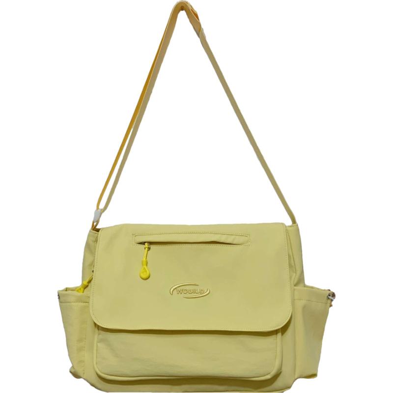 Simple tooling messenger bag women's large-capacity junior and high school make-up bag, lightweight trendy and casual shoulder messenger bag