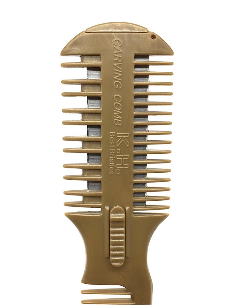 1 Stück 3 Seiten Haarrasierkamm mit 2 austauschbaren Klingen Schneider Schneiden Ausdünnen Former Haarschnitt Trimmer Breite Zähne Styling-Werkzeug