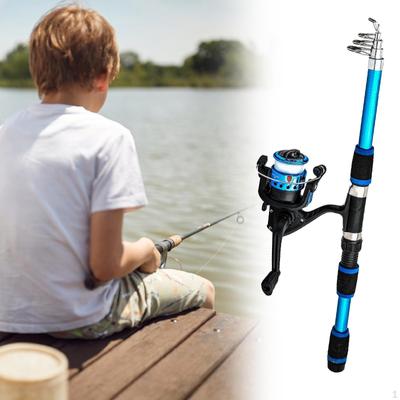 Fishing Pole Kids Rod and Reel Combo for Freshwater Versatile Telescopic Adjustable