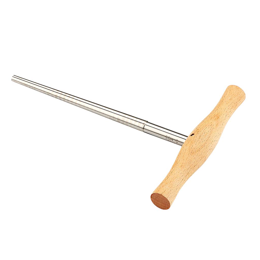 Violin Peg Hole Reamer with Wood Handle 1:30 Taper 3/4 4/4 Viola Peg Reamer T Handle Bridge Pin Reamer Easy To Use