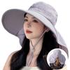 UV Protection Hat for Women Wide Full UV Protection Up To the Ponytail Face Slimming Chin Large Sun UV Protection UV Cut Sun Hat for Hiking [Yotonna]