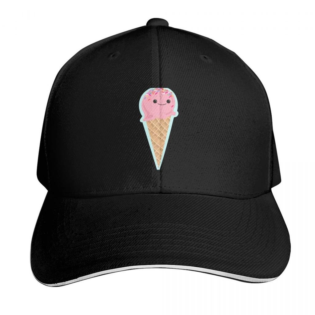 Cute Ice Cream Cone Baseball Cap Anime Hat Snap Back Hat Military Tactical Cap New Hat Women Beach Fashion Unisexs