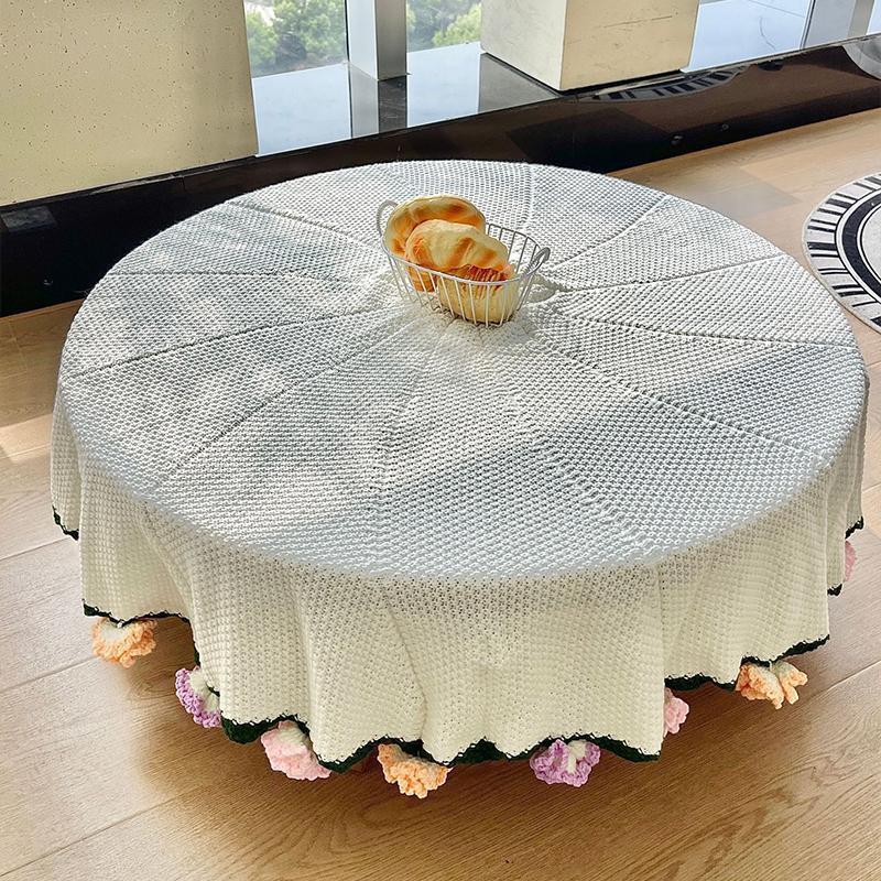 80Cm Finished Crocheted Rose Bouquet Blanket Handmade Knitted Flower Bouquet Blankets Home Decor Bed Sofa Throw Blanket Gift