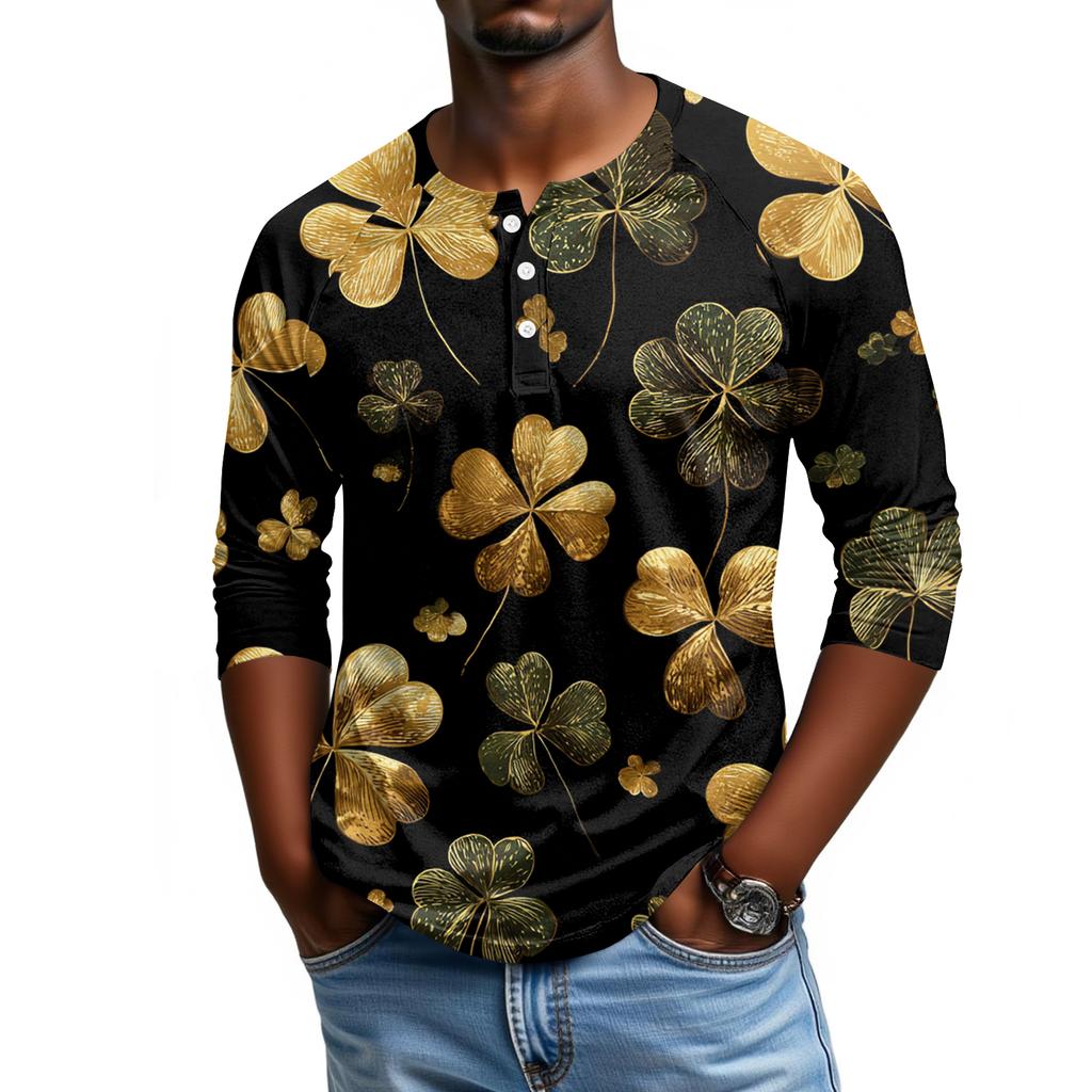 Men's Raglan Sleeve Three-quarter Sleeve Top