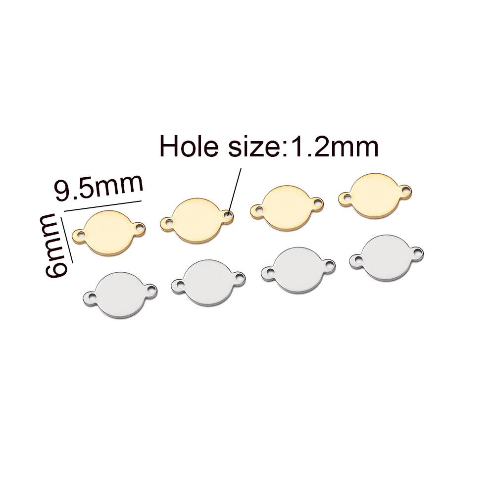 20/50/100pcs Stainless Steel Customize Logo Tags Charms Connectors for DIY Jewelry Making Personalized Name Logo Jewelry Tags
