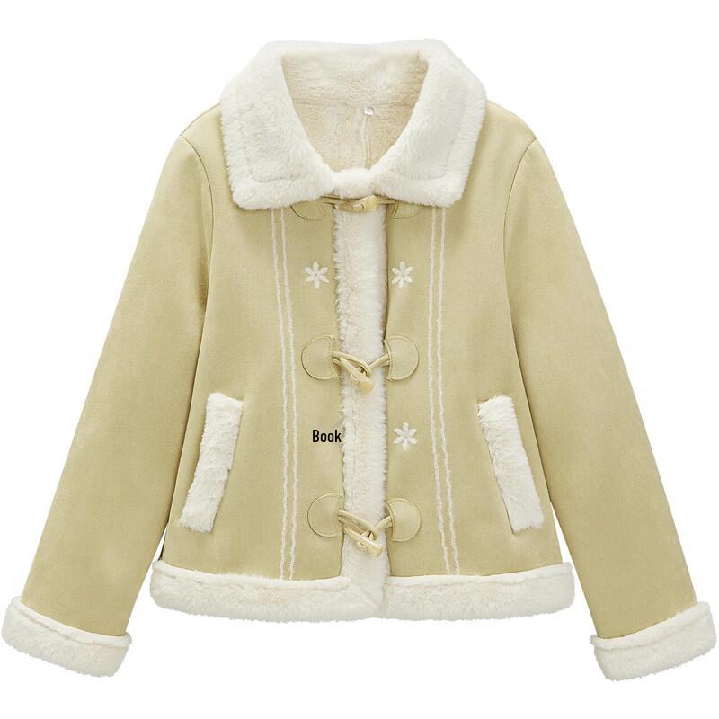 IEF Women's Winter Faux Fur-Lined Suede Jacket