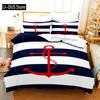 Marine Anchor Pattern Duvet Cover Set Fashion Bedding Set Ultra Soft Quilt Cover And Pillowcases For Kids Teens Boys Bedroom