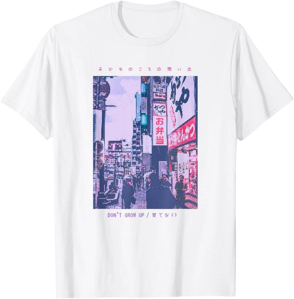 Japanese Streetwear Retro Vibes Aesthetic Tokyo Fashion Short Sleeve T-Shirt