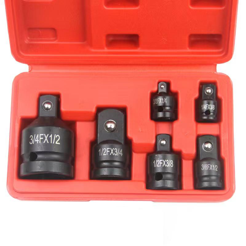 6Pcs/Set Socket Sleeve Convertor Adaptor Reducer 1/2 to 3/8 3/8 to 1/4 3/4 to 1/2 Ratchet Wrench Drive Car Bicycle Repair Tools