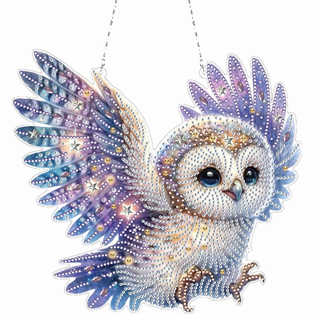 Acrylic 2D Flat DIY Special Shape Hanging Diamond Art Kits Diamond Painting Set Diamond Art Pendant DIY Home Decor Hanging Charm