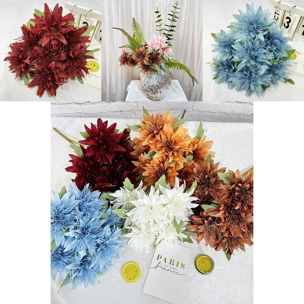 Simulated 7 Heads Multiple Petals Lily Bouquet Artificial Flower For Event Decorations And Home Styling