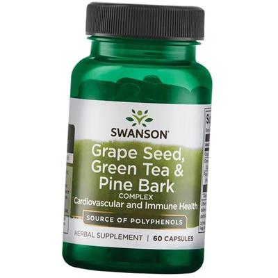 Complesso di semi d'uva, tè verde e corteccia di pino, Grape Seed Green Tea & Pine Bark Complex, 60 capsule (71280104)