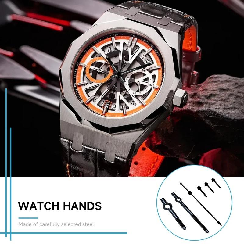 NEW VK63 Green Luminous Watch Hand Watch Accessories for VK63 6 hand Movement Silver Green