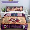 3pcs Rose Design Jack and Sally Bedding Set, Including 1 Quilt Cover and 2 Pillow Shams, Without Filling, Soft and Comfortable Home Bedroom F077