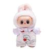 Handmade Sitting Labubu Time Cloth 17cm Plush Dolls Clothes  Kids Girls Toys