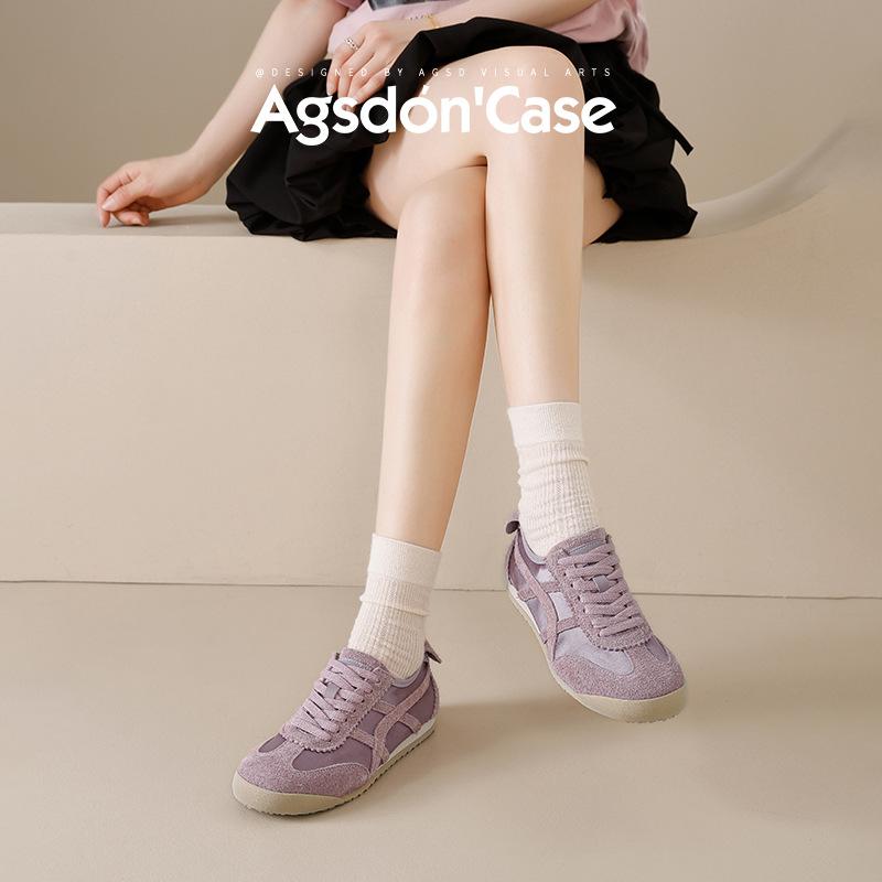 Augustine Purple Dexun Shoes Women's 2025 New Summer Mesh Platform Ballet Retro Forrest Gump Sports Shoes