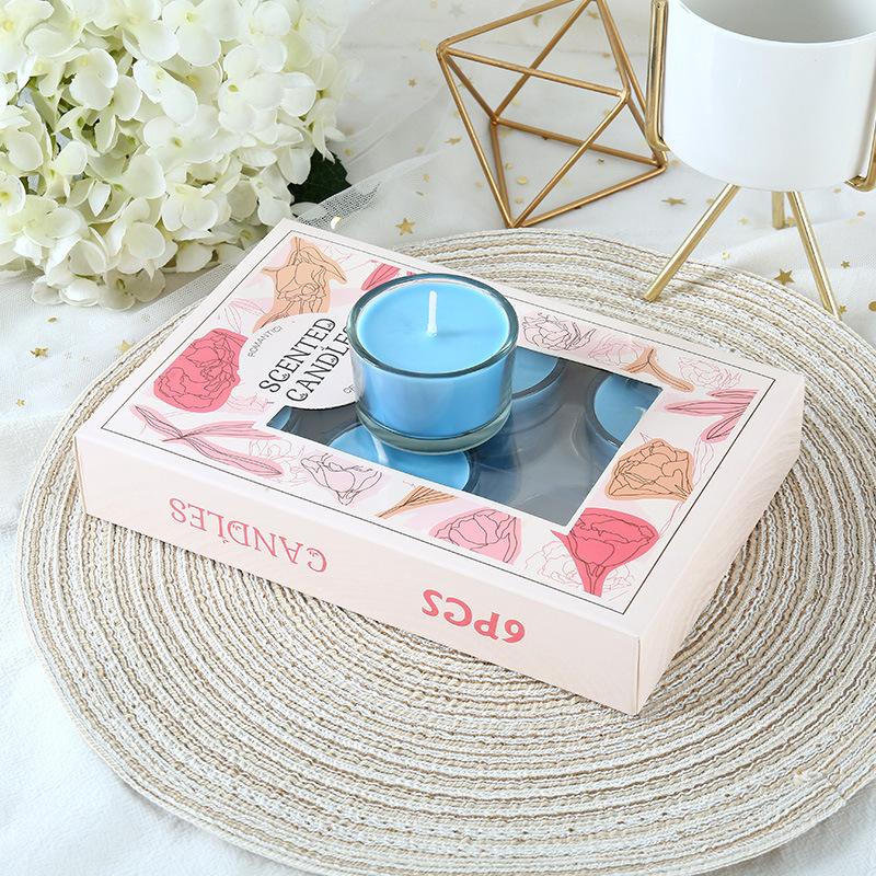 Small Round Glass Cup Candlestick Candlestick Removes The Flavor Valentine's Day Expression Romantic Candlelight Dinner Aromatic Candle