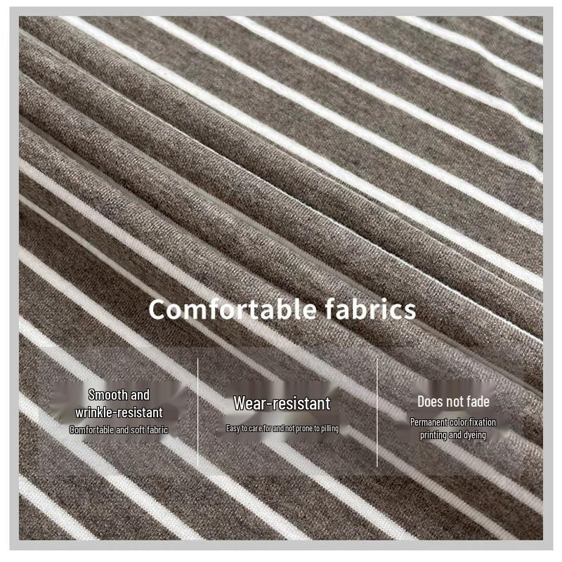 Women's High Waist Wide Leg Stripe Pants - Relaxed Drape Yamamoto Design for Spring/Autumn