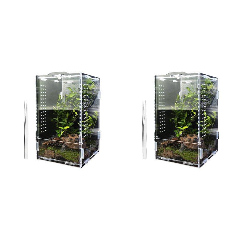 CYCLI-2X Jumping Spider Enclosure, Tarantula-Enclosure Large Acrylic Terrarium, Reptile Enclosure Jumping Spider Accessories прозрачный