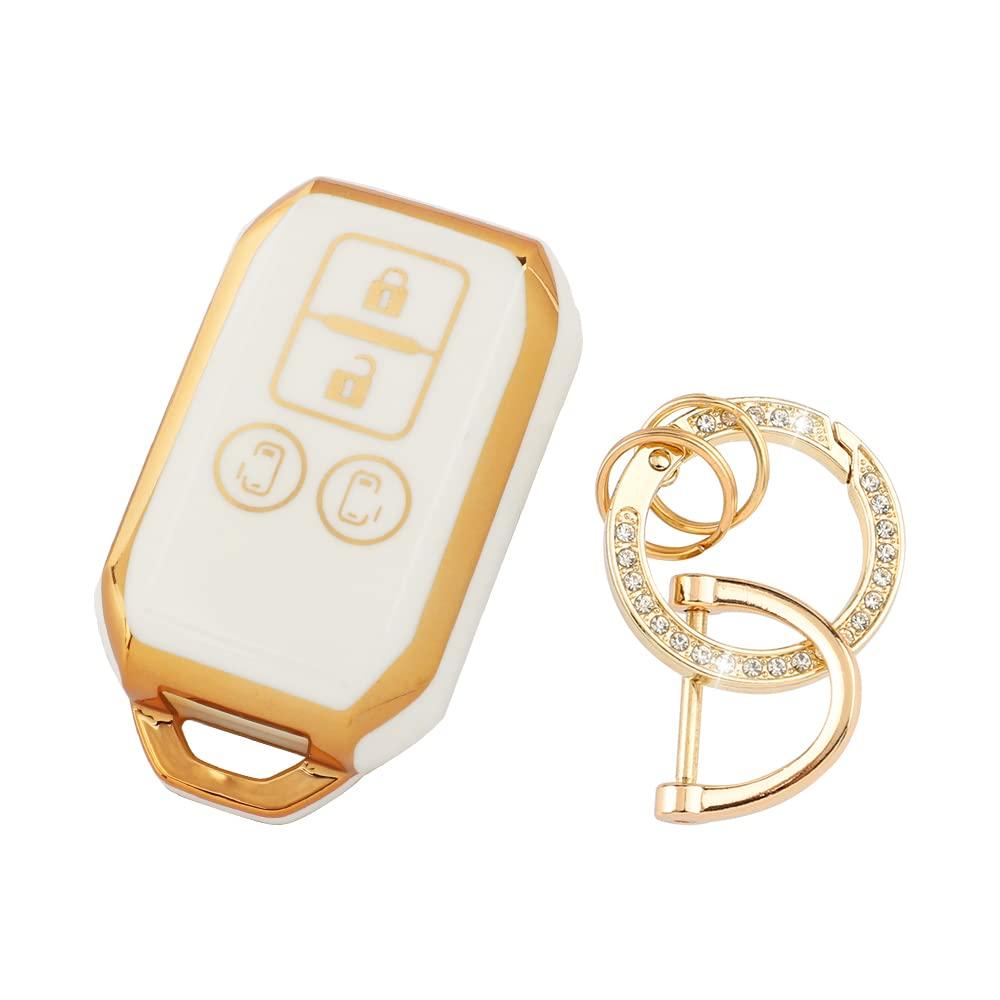 Suzuki Jimny Flair Wagon Key Key Key Custom Lightweight TPU Smart Key White [Futwod] Solio, Spacia, Jimny, Hustler, Swift, Sierra, Subacia, XBEE,