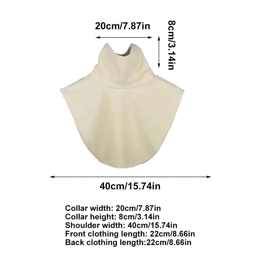 Fashion High Nack Fake Collar Soft False Collar For Women Solid Color Elastic Jersey Detachable Collar Neck Warmer