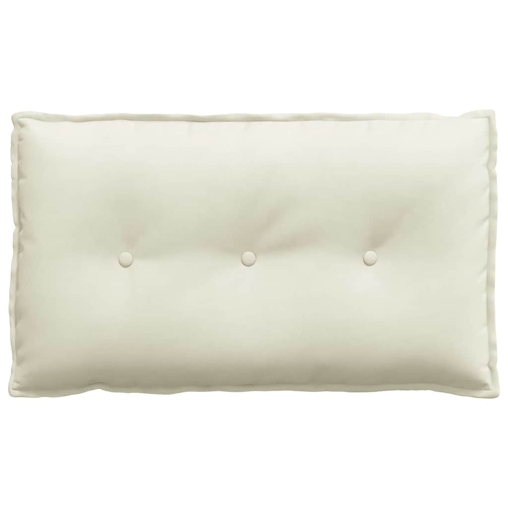 Back Cushion Cream 80 x 50 cm Cord Fabric