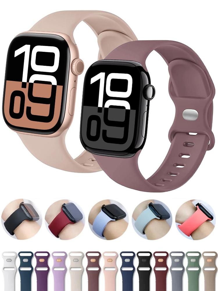 Silikonarmband für Apple Watch Band 45mm 44mm 41mm 40mm 42mm 46mm ultra 49mm Sportarmband correa series 11 7 8 9 10 4 3 5 6 se