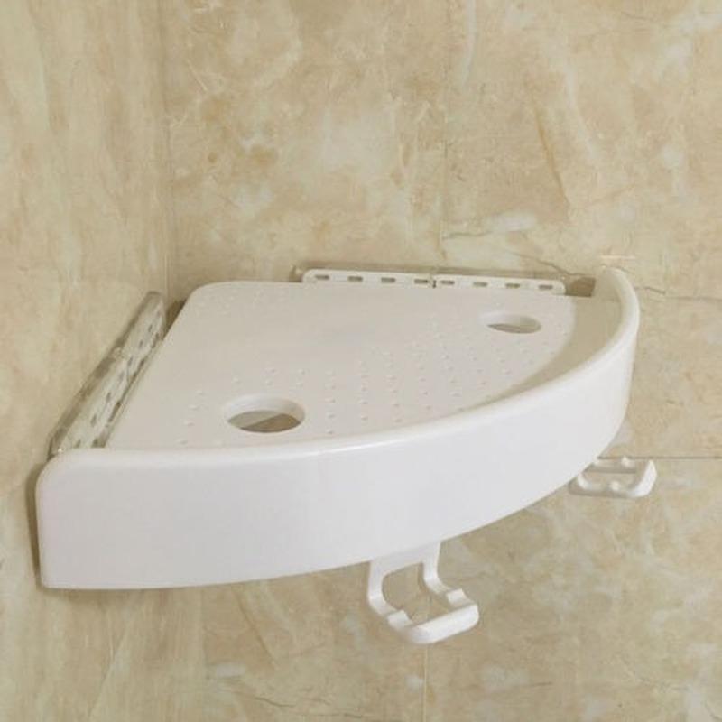 Household Bathroom Corner Storage Holder Wall Mounted Triangular Shower Shelf Suction Cup Shampoo Soap Stuff Storage Rack