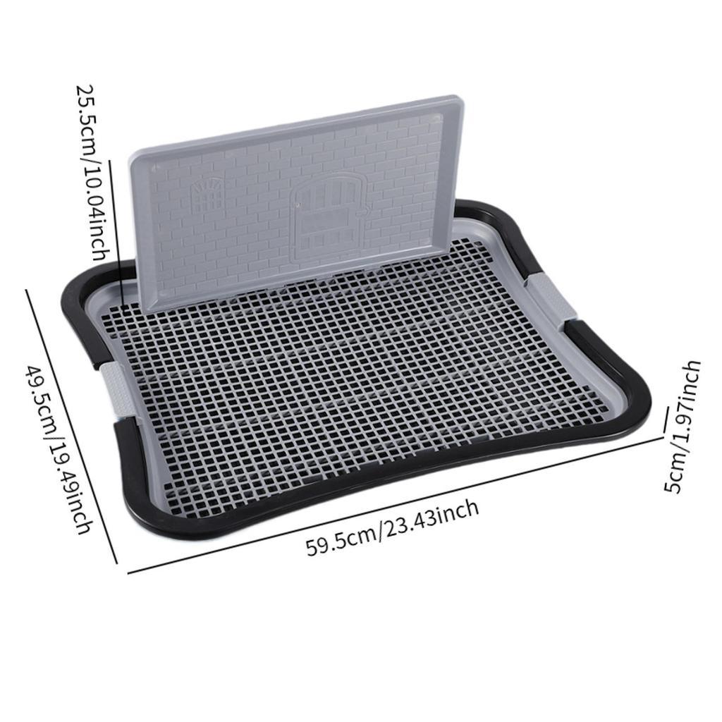Dog Toilet Pet Training Toilet Tray for Hamster Kitten Small and Medium Dogs Black