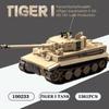 Yeni Tiger Tank çocuk oyuncak araba montaj yapı taşları zırhlı araba II. Dünya Savaşı askeri serisi