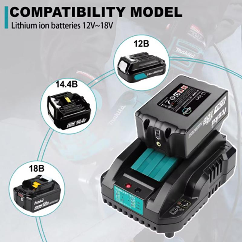 DC18RC Li-ion Battery 3A Charger For 14.4V-18V BL1860B BL1850B BL1840 BL1830 BL1820 BL1415 BL1440 Power Tool Charger